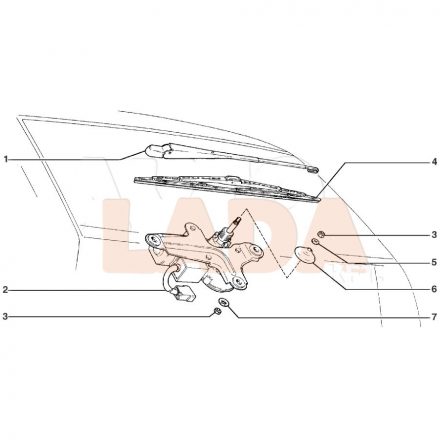 2112 Lada hátsó ablaktörlő kar orosz