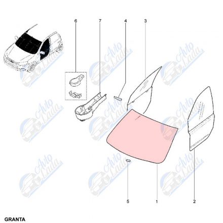 Lada Granta - Kalina 2 első szélvédő utángyártott