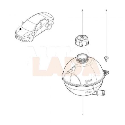 Lada Vesta kiegyenlítő tartály sapka Avtovaz